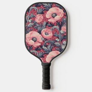 Palas De Pickleball Espectáculos rosados vintage Floral