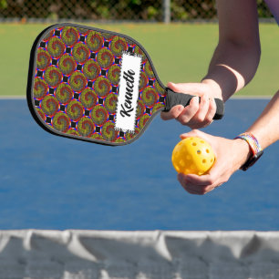 Palas De Pickleball Espiral azul amarillo rojo de Kenneth Yoncich