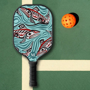 Palas De Pickleball Espíritu de arte Salmon Haida Pacífico Nativo del 