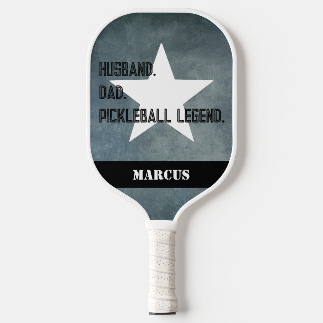 Palas De Pickleball Esposo. Papá. Leyenda del baloncesto Estrella Añad (Anverso)