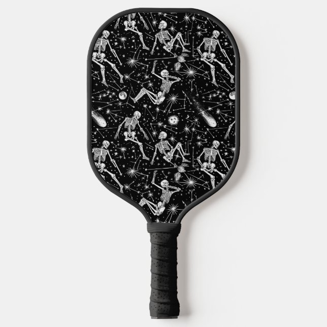 Palas De Pickleball Esqueletos en el fondo del espacio (Anverso)