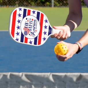 Palas De Pickleball Estados Unidos con estrellas y franjas