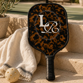 Palas De Pickleball Estampado de caparazón de tortuga con monograma mo