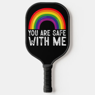 Palas De Pickleball Estás Seguro Conmigo LGBTQ Mes del Orgullo Arcoíri