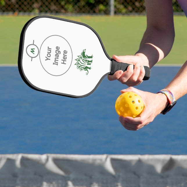 Palas De Pickleball Estegosaurio verde forestal de dinosaurio (in situ)