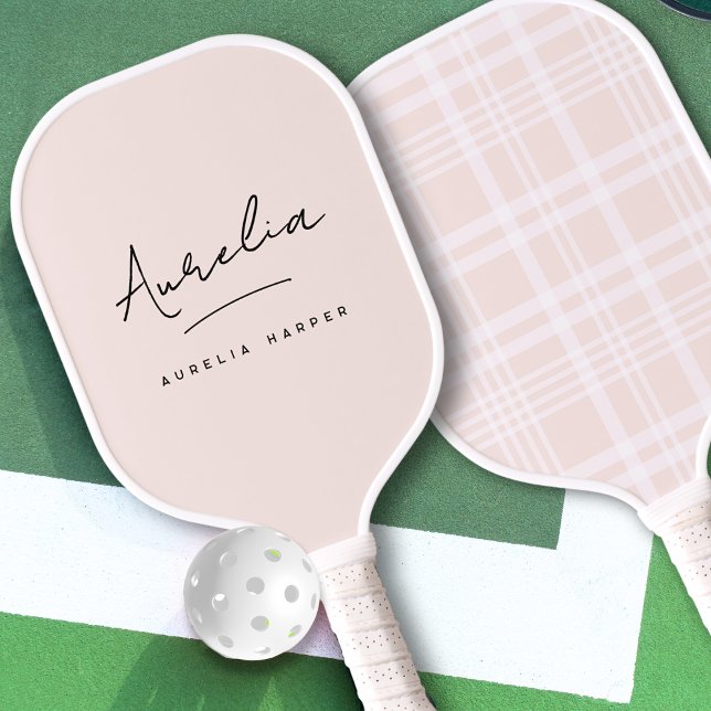 Palas De Pickleball Estético Club Campestre Bandas Rosadas Monograma (Subido por el creador)