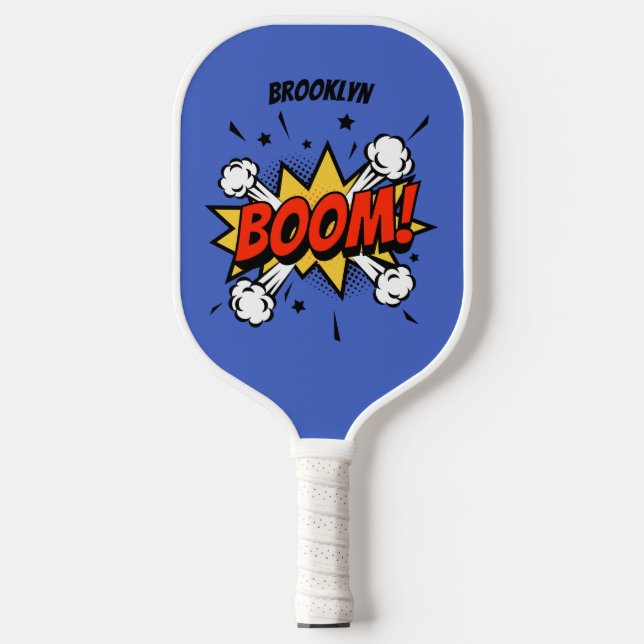 Palas De Pickleball Estilo cómico diversión boom tipografía arte pop (Anverso)