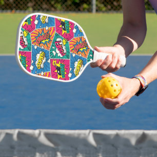 Palas De Pickleball Estilo de arte pop - Coloridas explosiones de hist