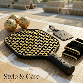 Palas De Pickleball Estilo dorado metálico con punto negro