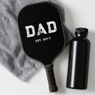 Palas De Pickleball Estilo Masculino Simple Negro y Blanco Papá Mod