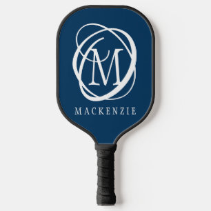 Palas De Pickleball Estilo Moderno Monograma Nombre Personalizado Colo