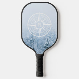 Palas De Pickleball Estrella de brújula monograma bosque de picor de i