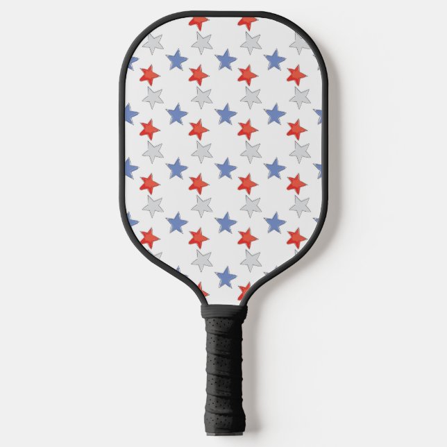 Palas De Pickleball Estrellas azules rojas patrióticas (Anverso)