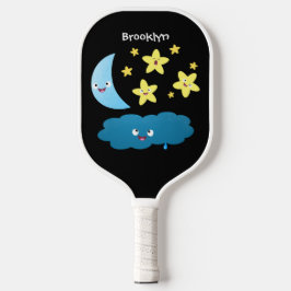 Palas De Pickleball Estrellas de canto, personalizado de luna y nube