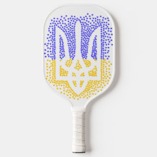 Palas De Pickleball Estrellas de tridente de heraldry de Ucrania