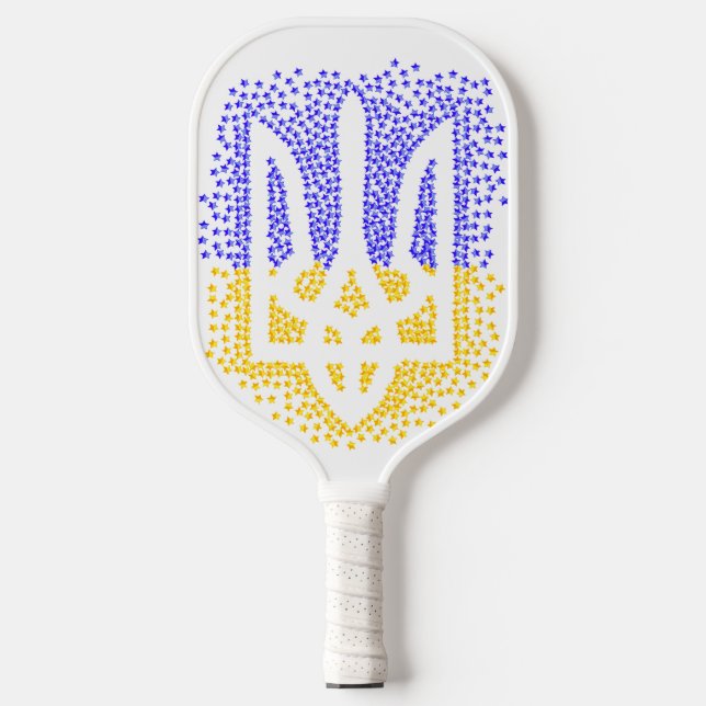 Palas De Pickleball Estrellas de tridente de heraldry de Ucrania (Anverso)