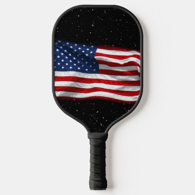 Palas De Pickleball Estrellas y bandas Bandera Patriótica Estadouniden (Anverso)