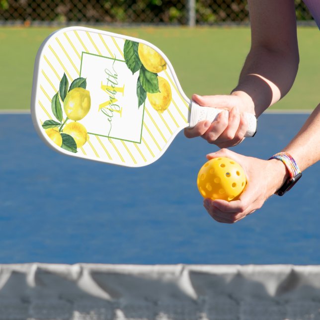 Palas De Pickleball Estriberas acuáticas de limones rústicos monográfi (in situ)