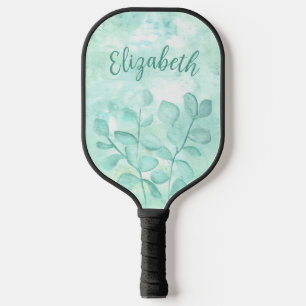 Palas De Pickleball Eucalipto personalizable en los verdes suaves