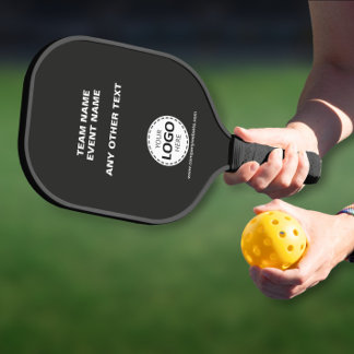 Palas De Pickleball Evento de Equipo de Logo Personalizado Negro