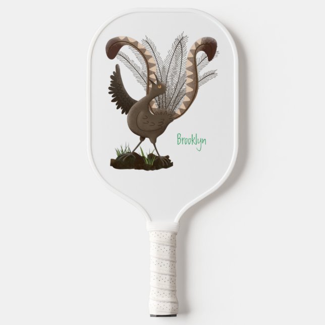 Palas De Pickleball Excelente ilustracion de personalizado de lyrebird (Anverso)