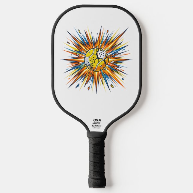 Palas De Pickleball Exploding Padel Ball Pop Art Illustration (Anverso)