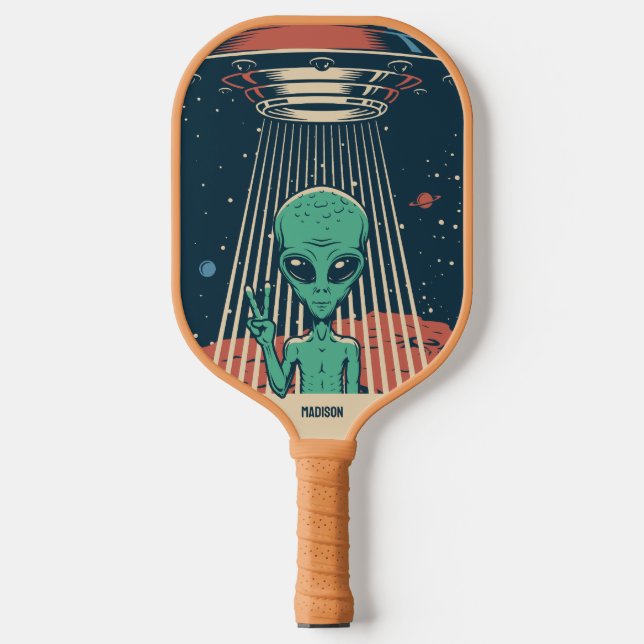 Palas De Pickleball Extranjero de OVNI de nombre personalizado (Anverso)