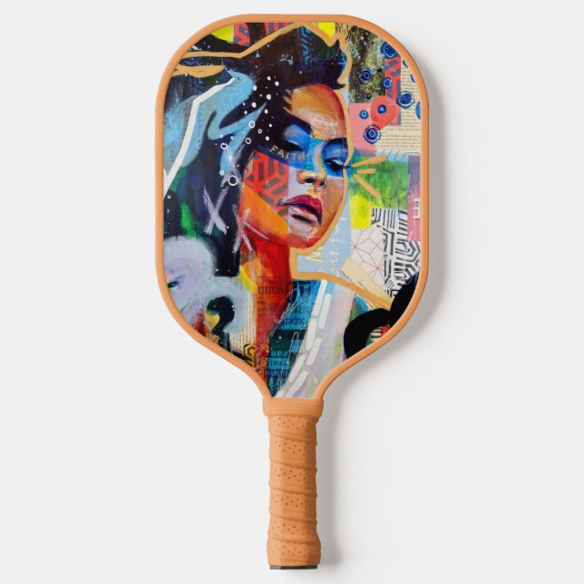 Palas De Pickleball Faith Monogram First Red Florals (Anverso)