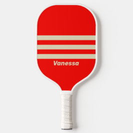 Palas De Pickleball Faja transversal Retro Cherry Three con nombre