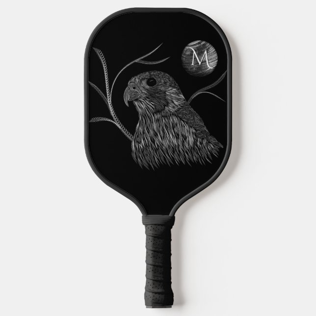 Palas De Pickleball Falcon Full Moon Monograma Negro (Anverso)
