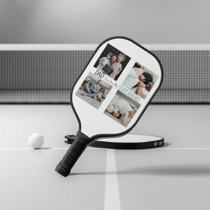 Palas De Pickleball Familia de súper héroe del papá moderno Foto Pickl