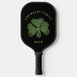 Palas De Pickleball Familia y nombre irlandeses Artsy Shamrock Persona