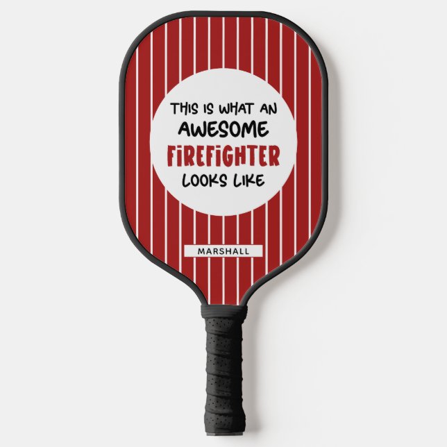 Palas De Pickleball Famoso bombero ingenioso personalizado (Anverso)