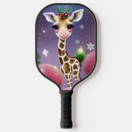 Palas De Pickleball Fantasía Adorable bebé Giraffe con Holly