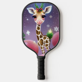 Palas De Pickleball Fantasía Adorable bebé Giraffe con Holly