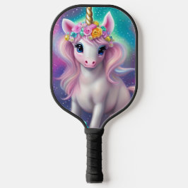Palas De Pickleball Fantasía colorida Kawaii Unicorn