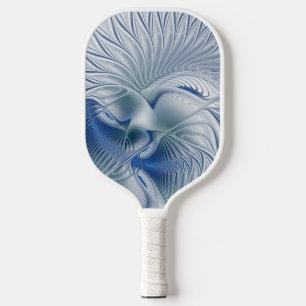 Palas De Pickleball Fantasía dinámica Resumen tonos azules arte fracta