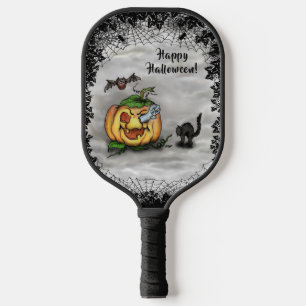 Palas De Pickleball Fantasma, Gato, Bat y Calabaza, ¡Feliz Halloween!
