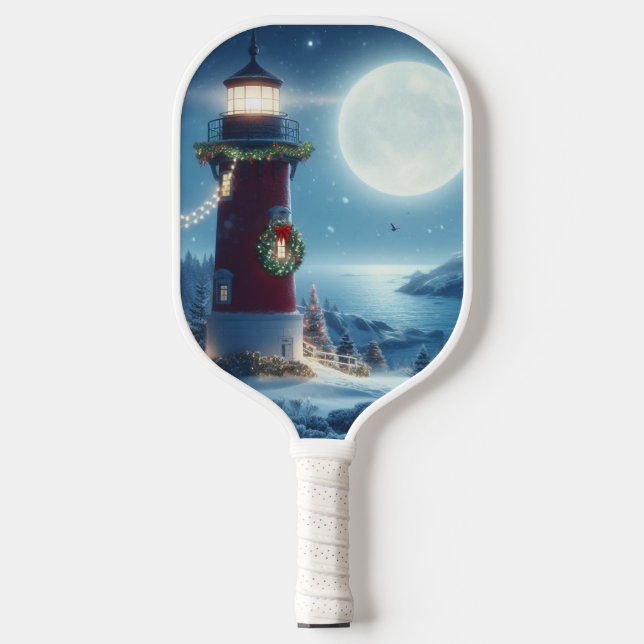 Palas De Pickleball Faro de Navidades náuticos (Anverso)