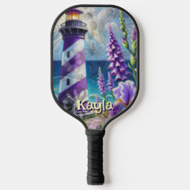 Palas De Pickleball Faro morado con Foxglove e Iris personalizado