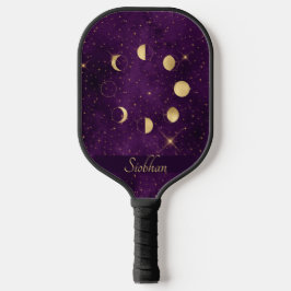 Palas De Pickleball Fases de la luna de oro Estrellas moradas personal