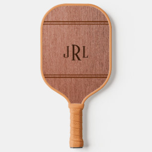 Palas De Pickleball Faux Woodgrain Con Monograma