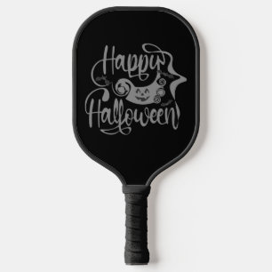 Palas De Pickleball Felices murciélagos de Halloween jack o lantern