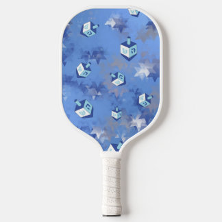 Palas De Pickleball Feliz Hanukkah cayendo estrellas y sueños