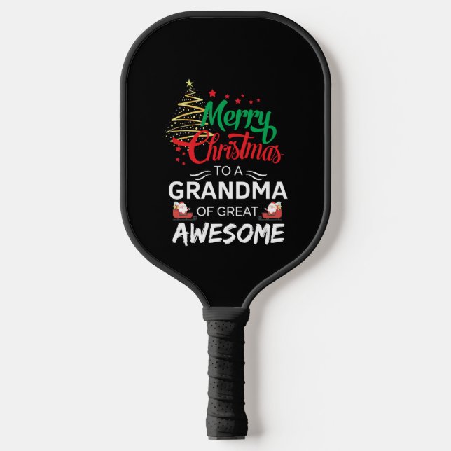 Palas De Pickleball Feliz Navidad a una abuela maravillosa (Anverso)