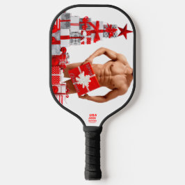 Palas De Pickleball Feliz Navidad SlipperyJoe regalo rojo blanco plata