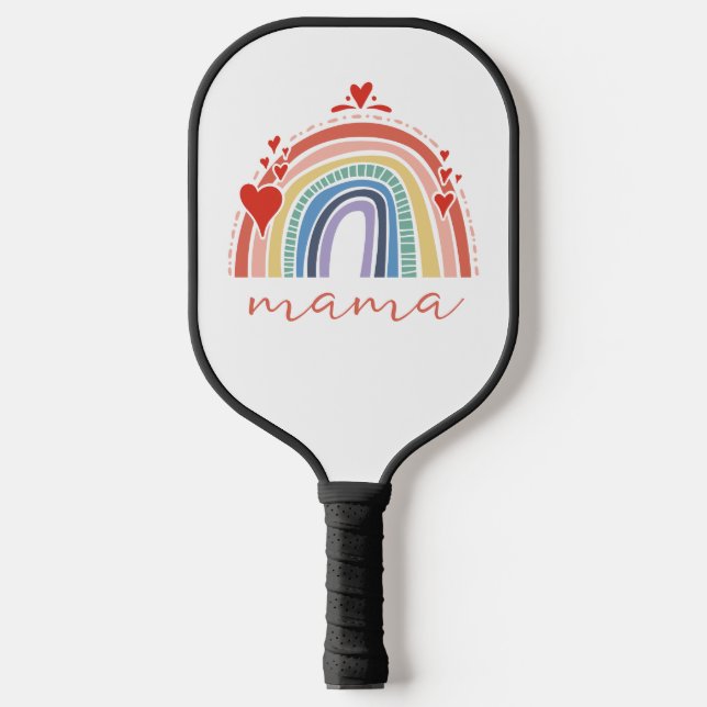 Palas De Pickleball Festividad de Navidades del Boho Rainbow Mom de la (Anverso)