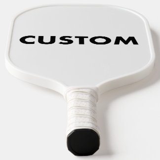 Palas De Pickleball Fibra de carbono de la manija bLANCA personalizada