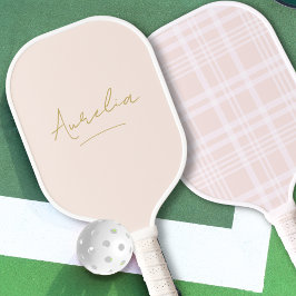 Palas De Pickleball Firma de oro rosado de club de campo estético