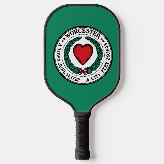 Palas De Pickleball Flag of Worcester, Massachusetts (Anverso)